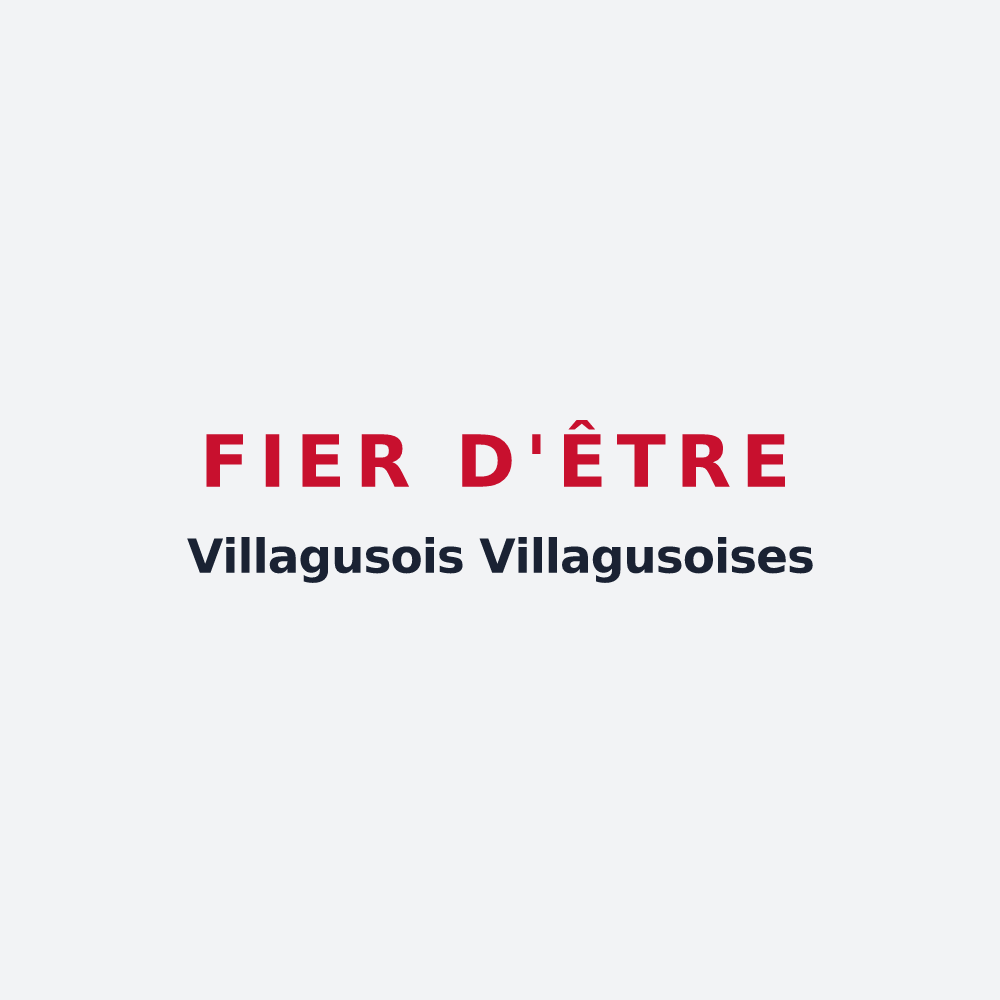 Poster « Fier d'être Villagusois Villagusoises » — design pour Villegusien-le-Lac