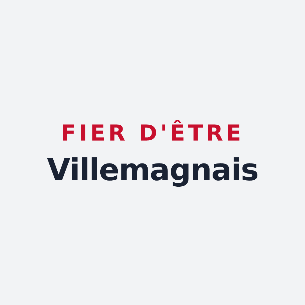 Poster « Fier d'être Villemagnais » — design pour Villemagne-l'Argentière