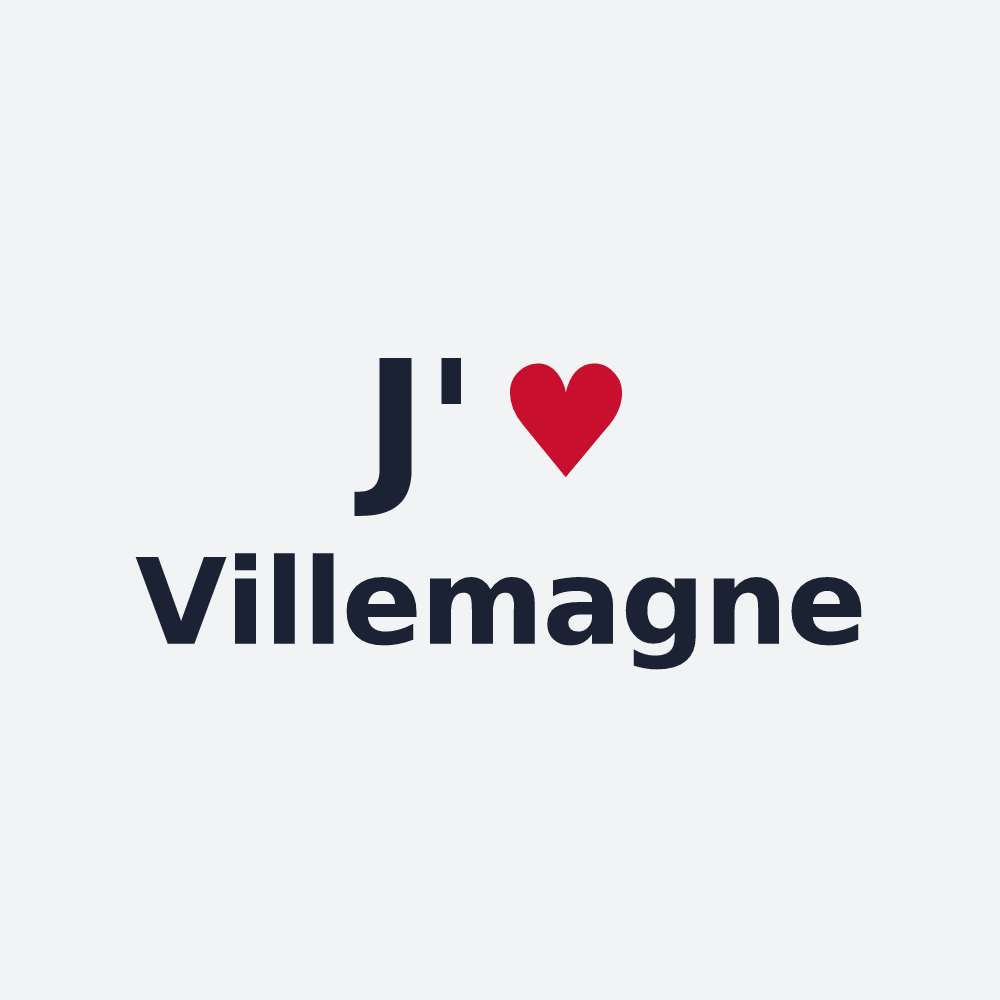 Poster personnalisé Villemagne — design J'aime Villemagne