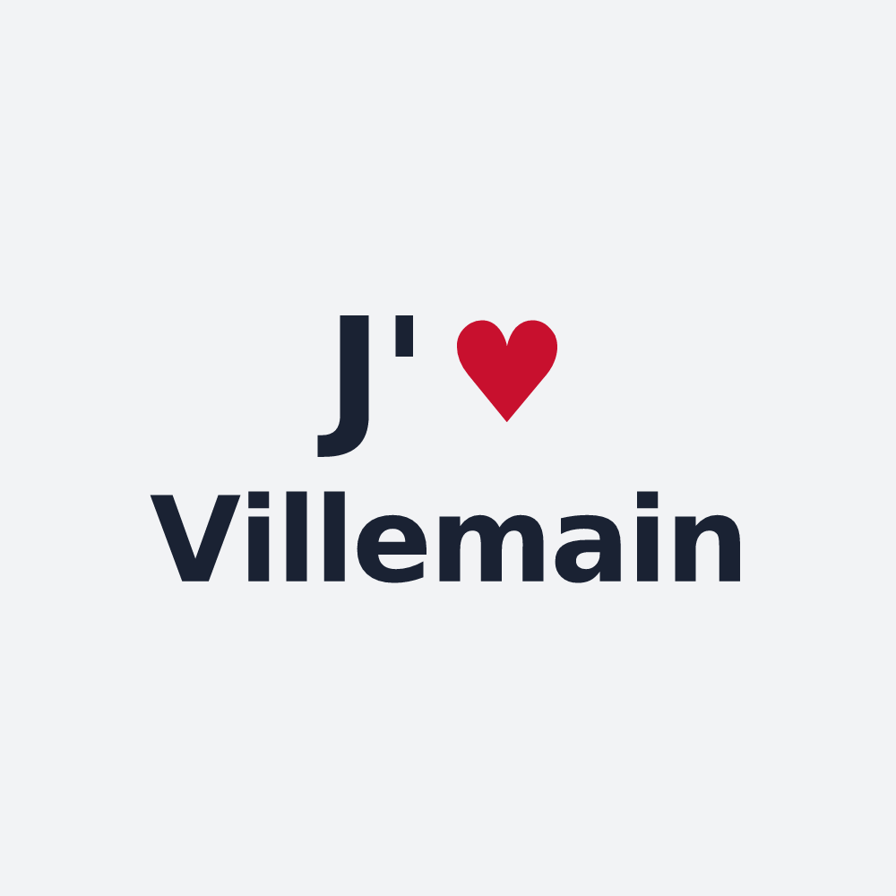 Poster personnalisé Villemain — design J'aime Villemain