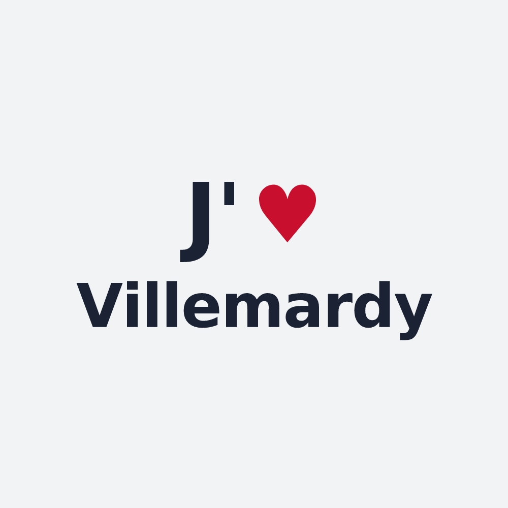 Poster personnalisé Villemardy — design « J'aime Villemardy » imprimé sur le poster