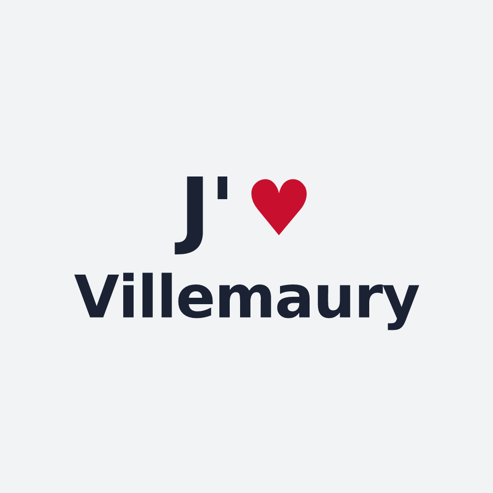 Poster personnalisé Villemaury — design J'aime Villemaury