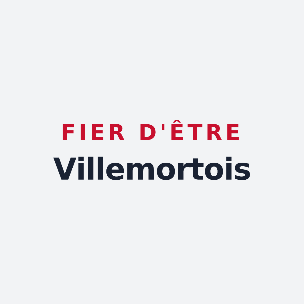 Poster « Fier d'être Villemortois » — design pour Villemort