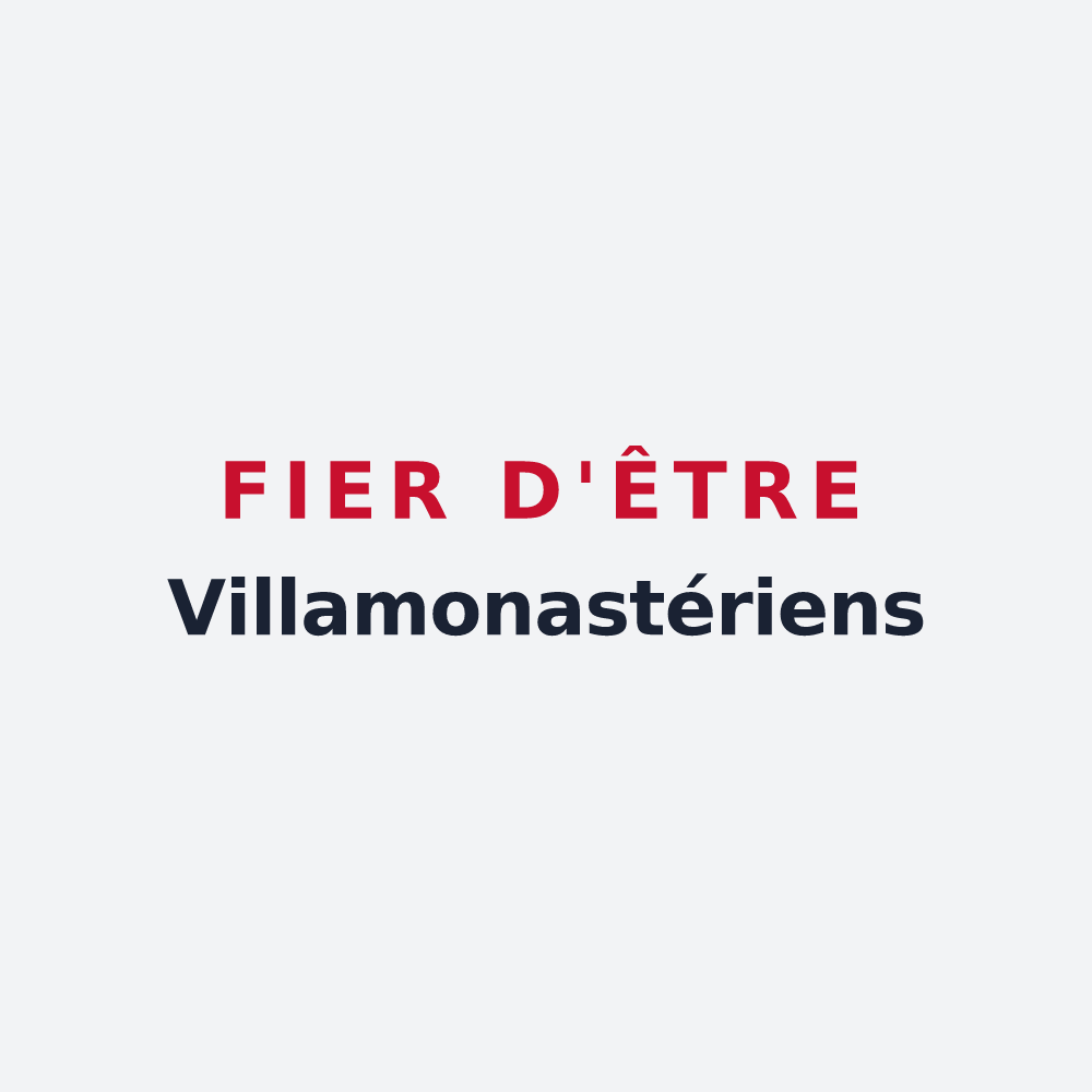 Poster « Fier d'être Villamonastériens » — design pour Villemoutiers