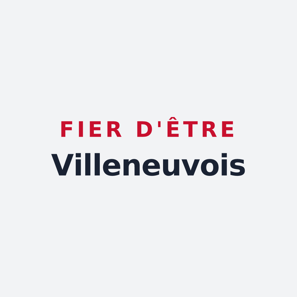 Poster « Fier d'être Villeneuvois » — design pour Villeneuve-la-Rivière