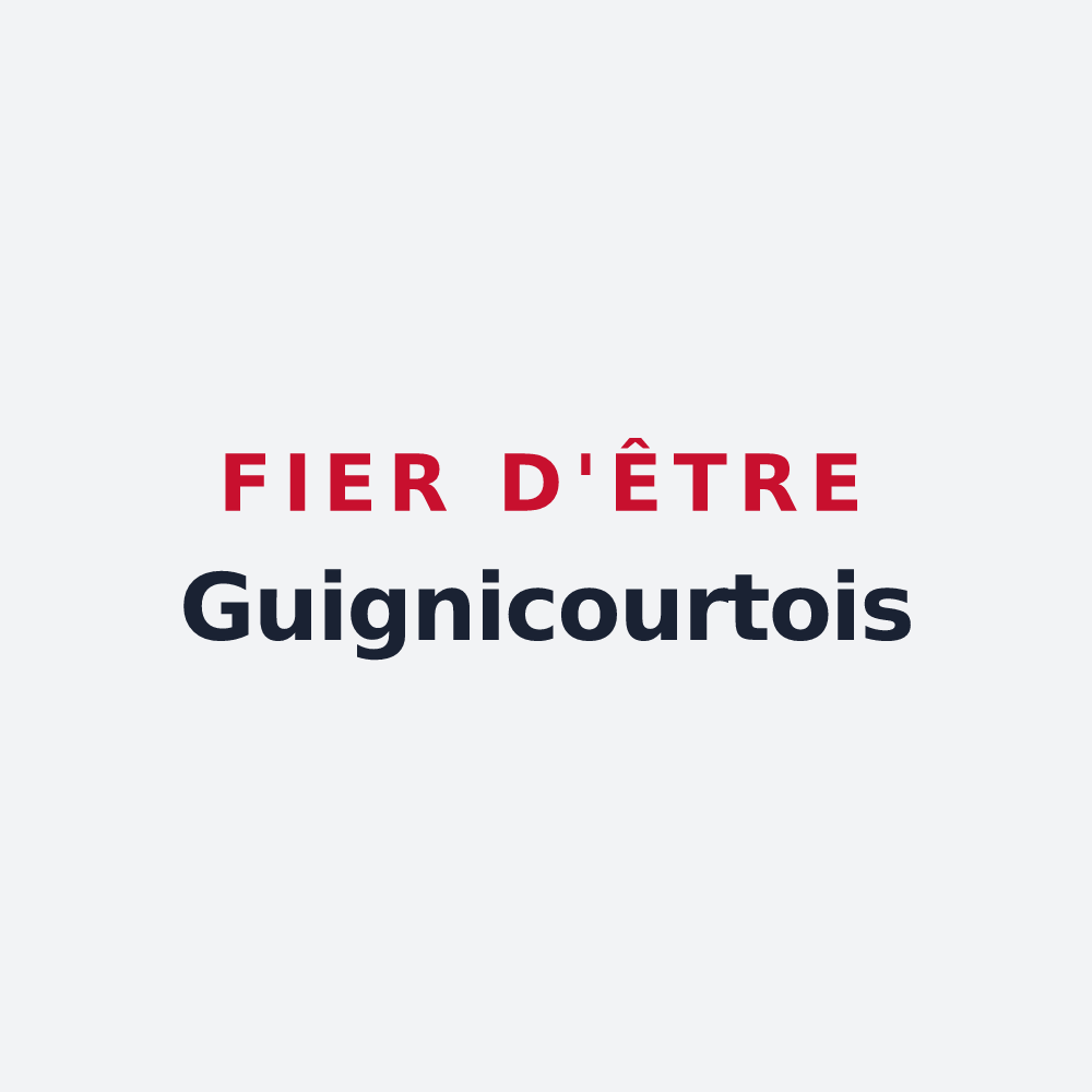 Poster « Fier d'être Guignicourtois » — design pour Villeneuve-sur-Aisne