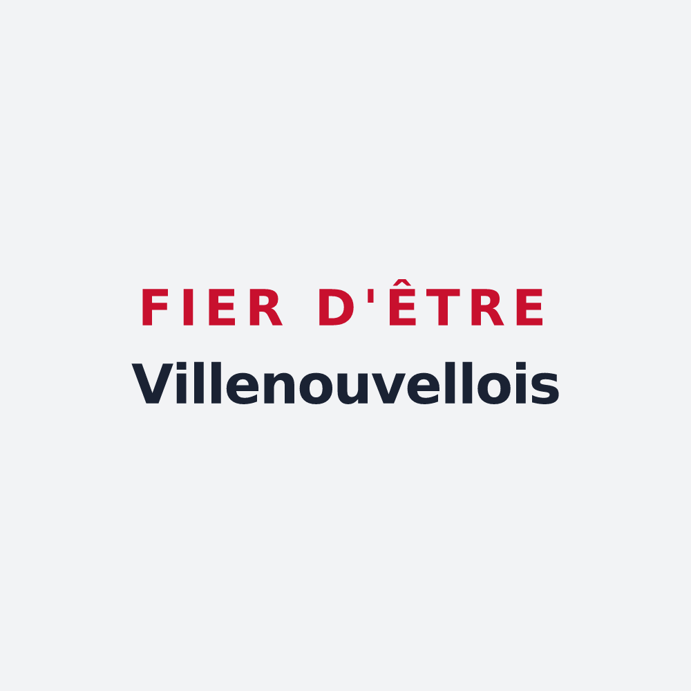 Poster « Fier d'être Villenouvellois » — design pour Villenouvelle