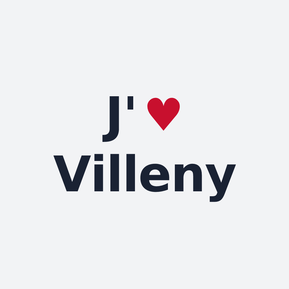 Poster personnalisé Villeny — design J'aime Villeny