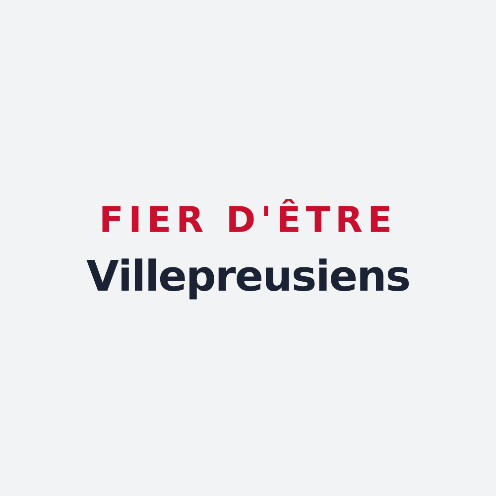 Poster « Fier d'être Villepreusiens » — design pour Villepreux