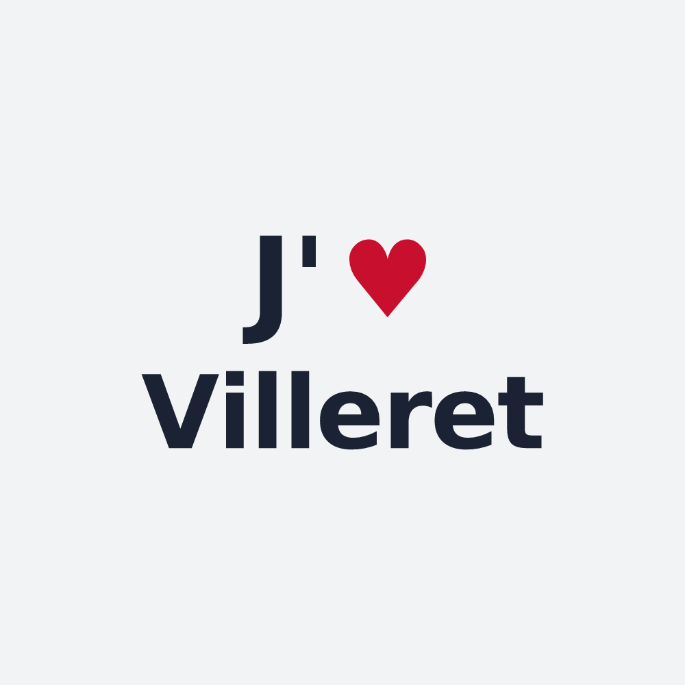 Poster personnalisé Villeret — design J'aime Villeret