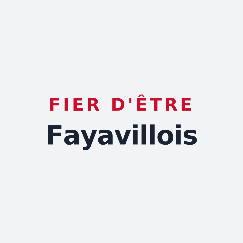 Poster « Fier d'être Fayavillois » — design pour Villers-la-Faye