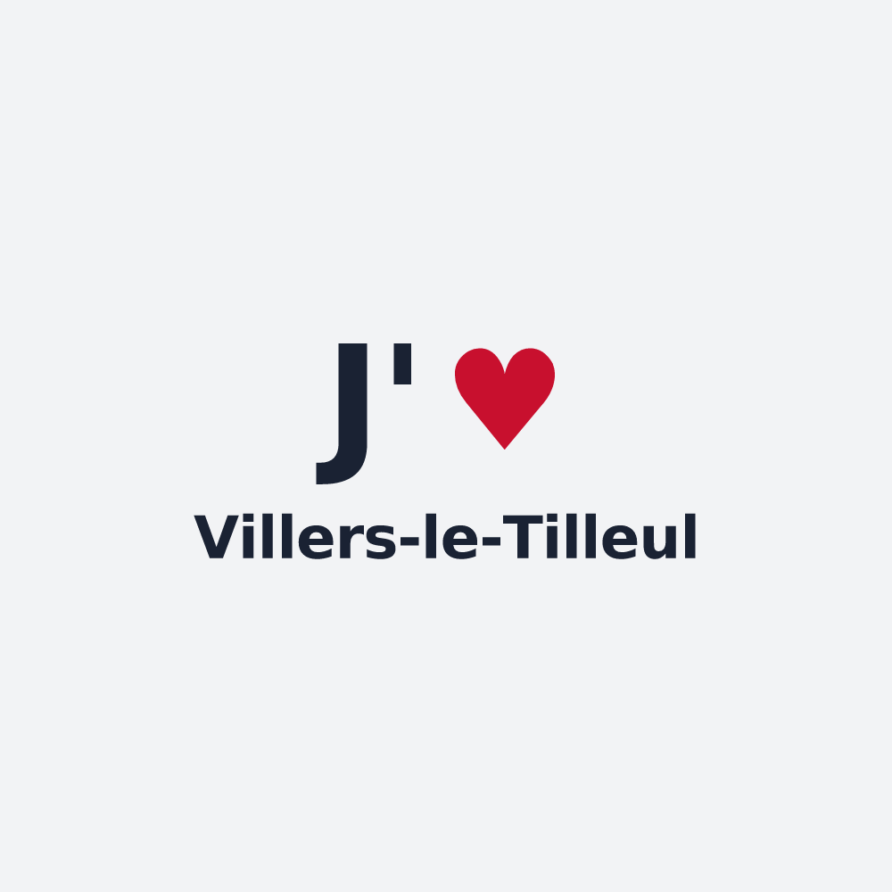 Poster personnalisé Villers-le-Tilleul — design J'aime Villers-le-Tilleul