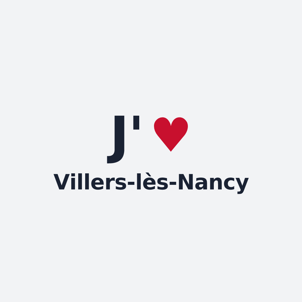Poster personnalisé Villers-lès-Nancy — design J'aime Villers-lès-Nancy