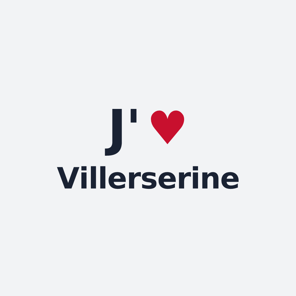 Poster personnalisé Villerserine — design J'aime Villerserine