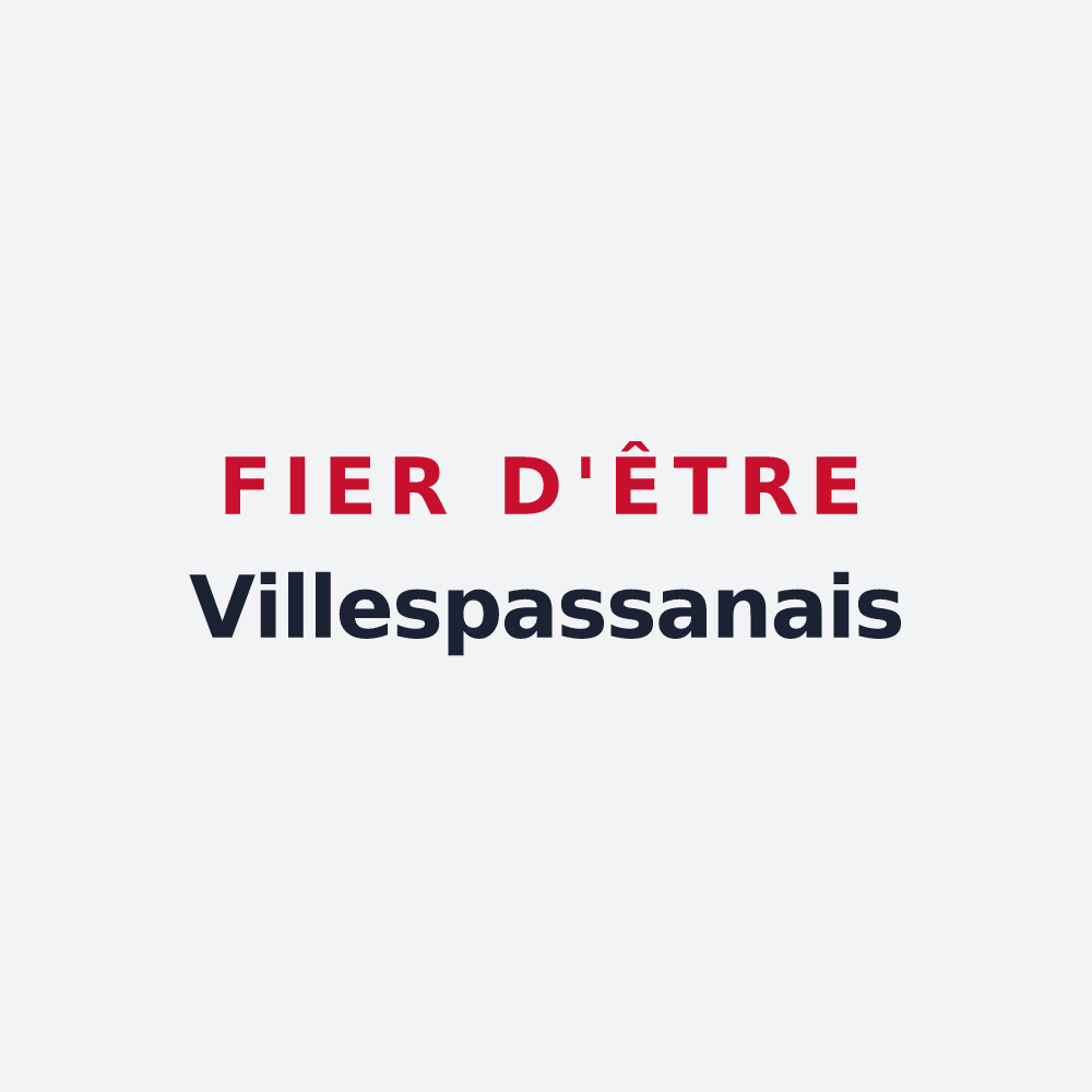 Poster « Fier d'être Villespassanais » — design pour Villespassans
