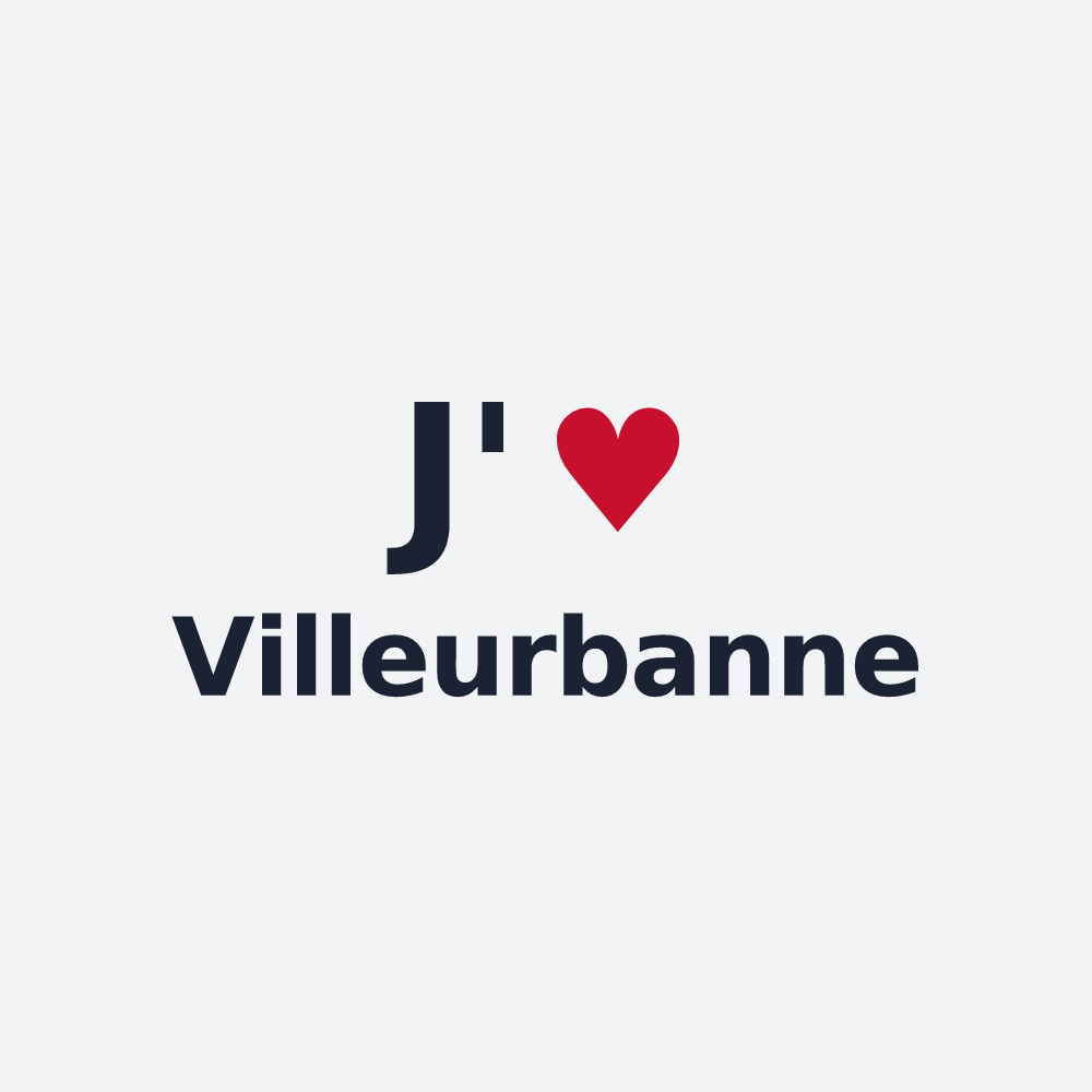 Poster personnalisé Villeurbanne — design J'aime Villeurbanne