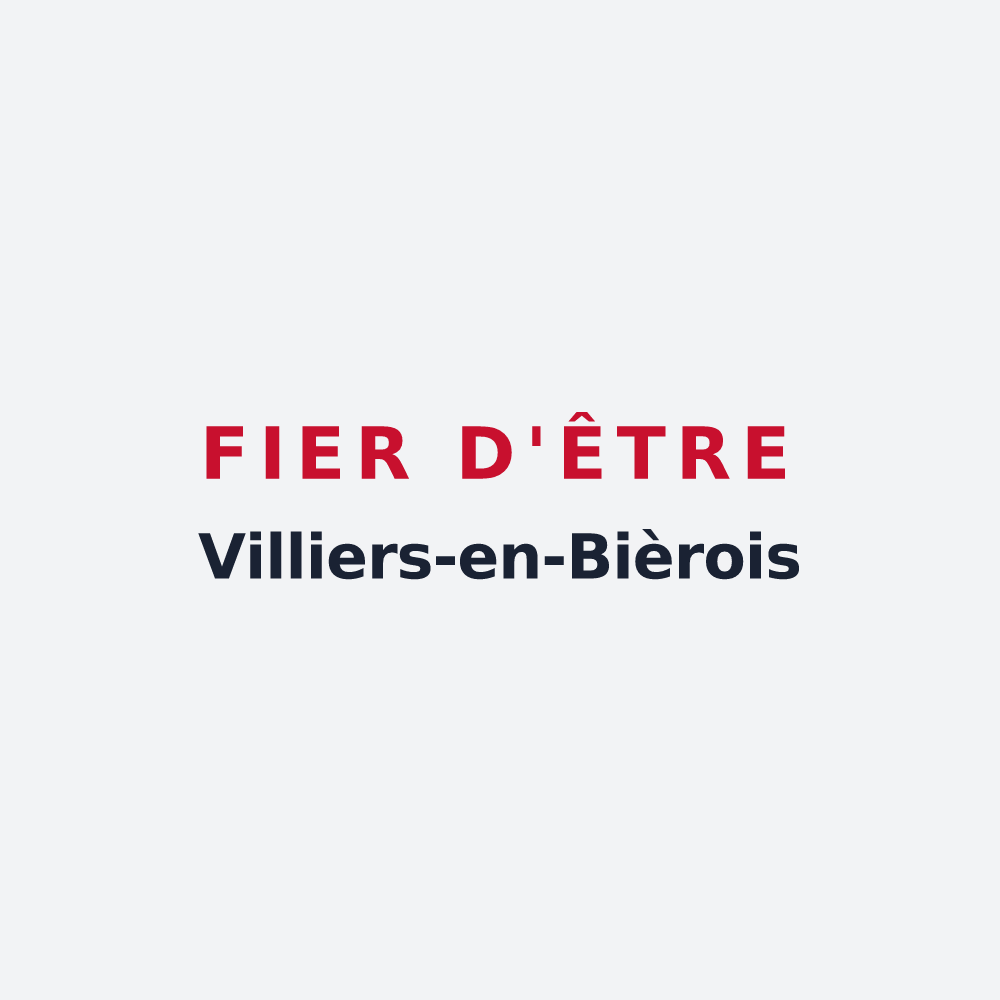 Poster « Fier d'être Villiers-en-Bièrois » — design pour Villiers-en-Bière