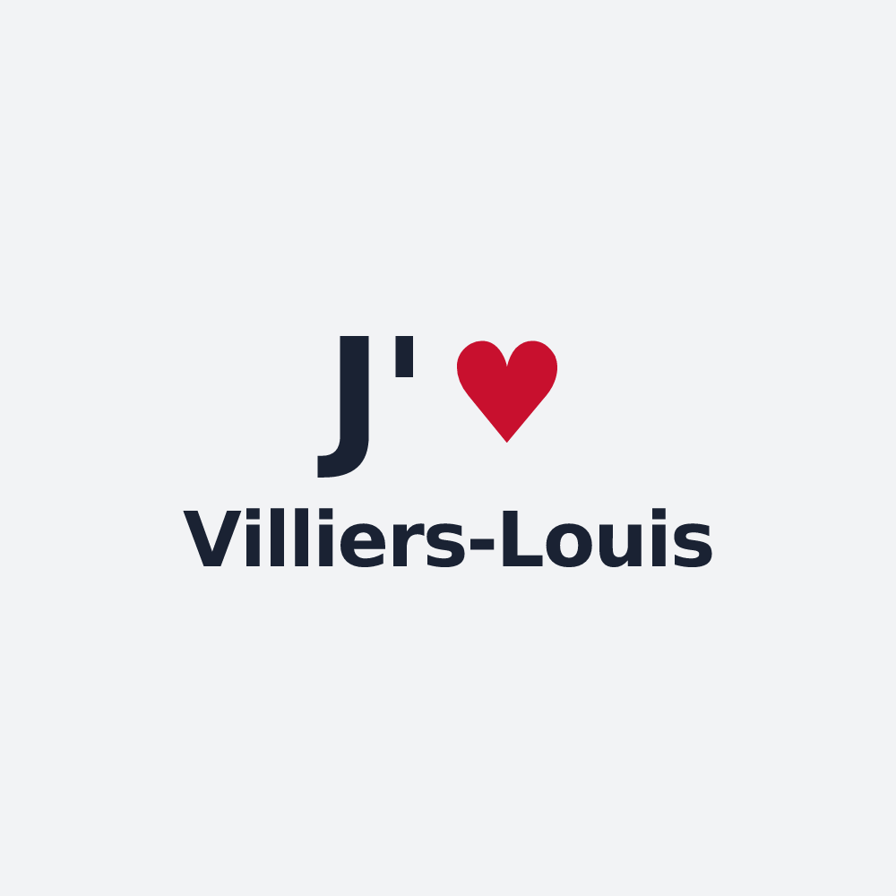 Poster personnalisé Villiers-Louis — design J'aime Villiers-Louis