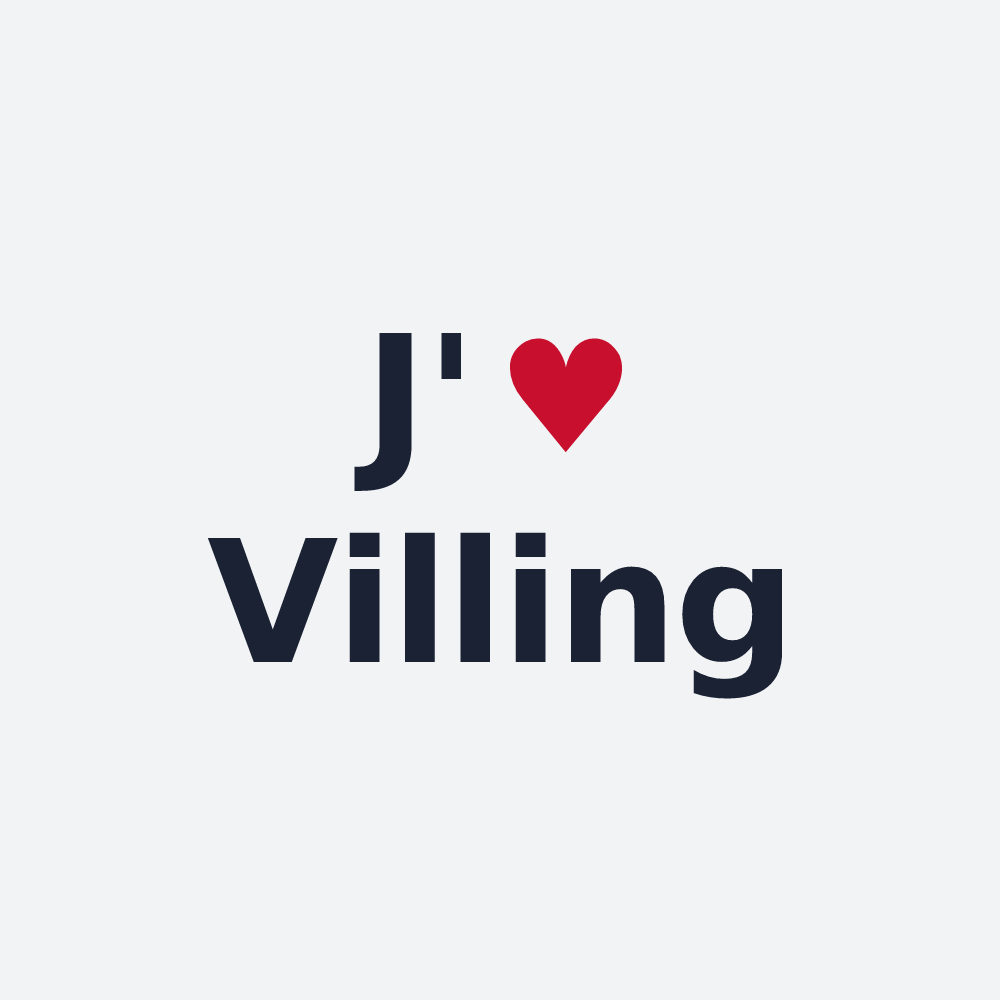 Poster personnalisé Villing — design J'aime Villing
