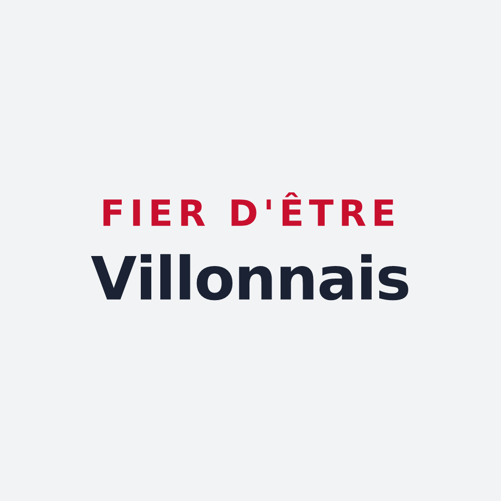 Poster « Fier d'être Villonnais » — design pour Villons-les-Buissons