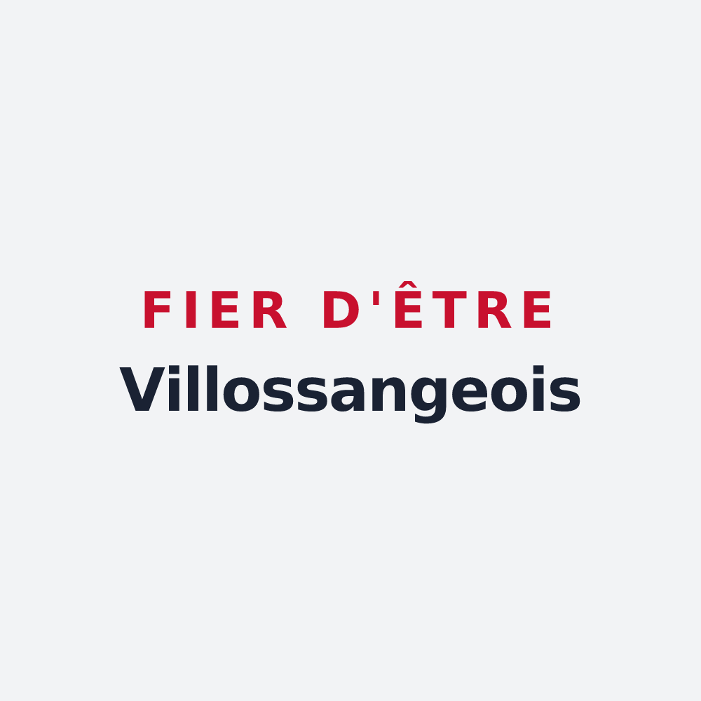 Poster « Fier d'être Villossangeois » — design pour Villossanges