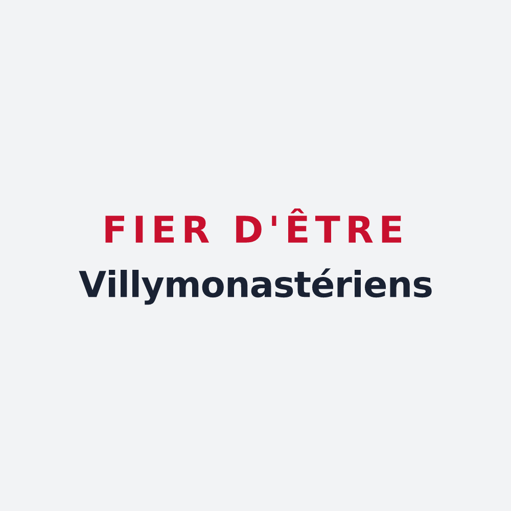 Poster « Fier d'être Villymonastériens » — design pour Villy-le-Moutier
