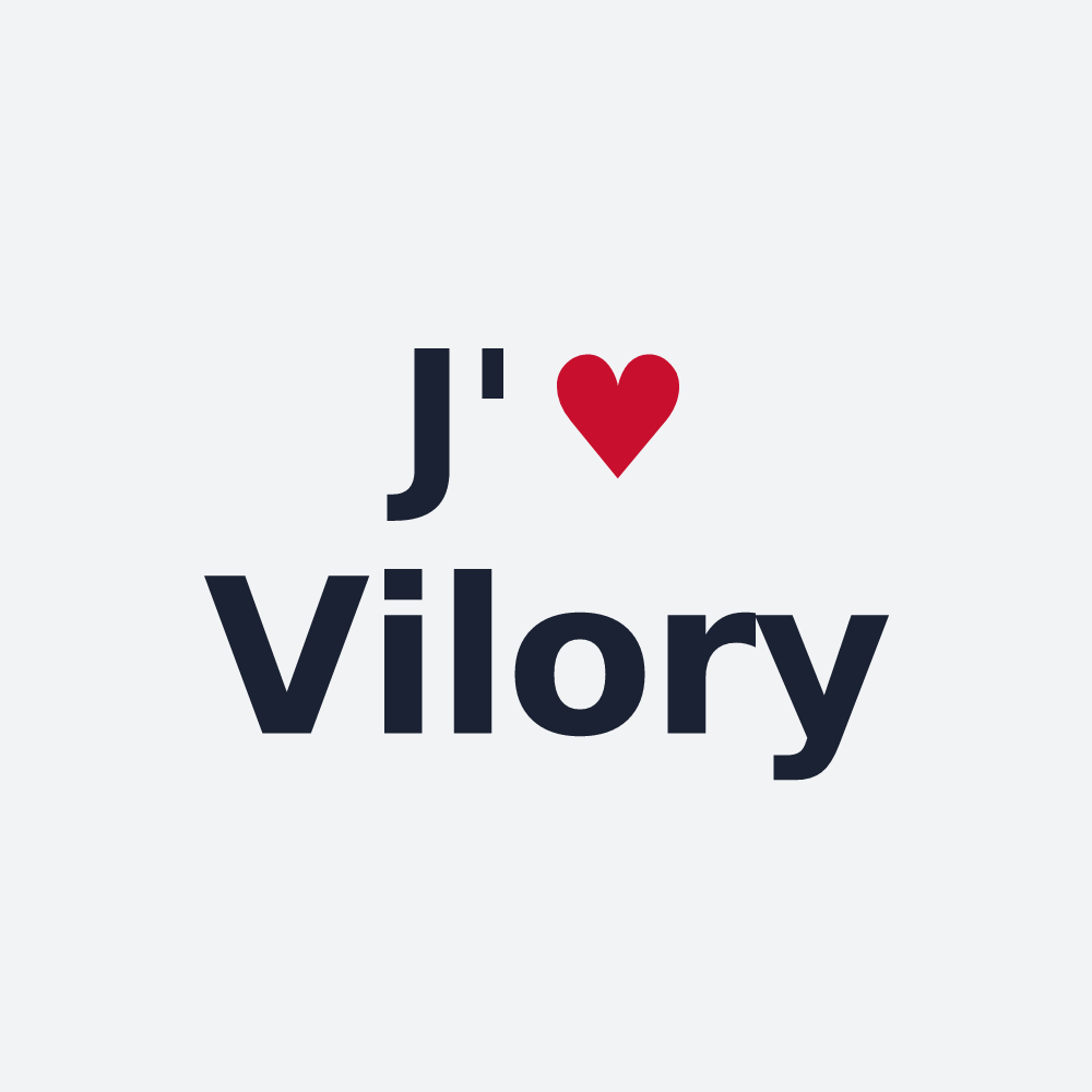 Poster personnalisé Vilory — design J'aime Vilory