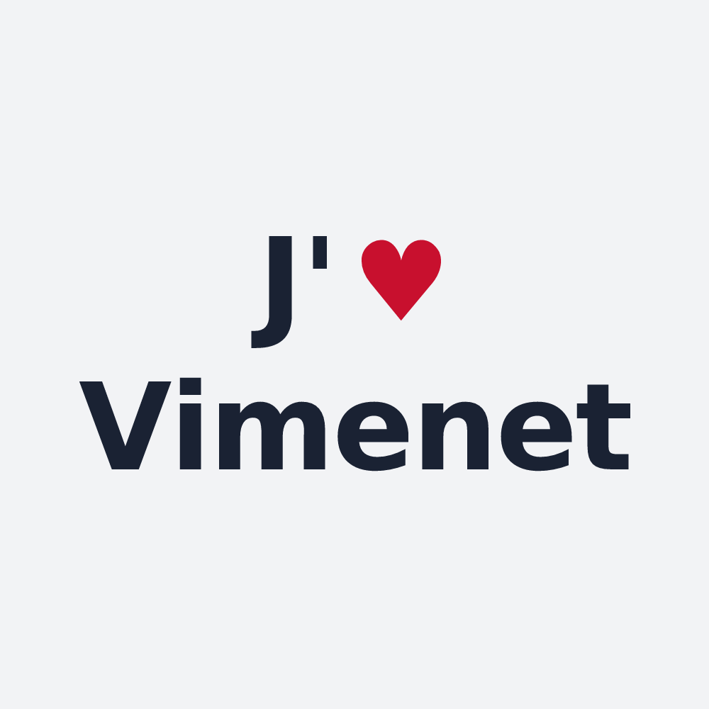 Poster personnalisé Vimenet — design J'aime Vimenet