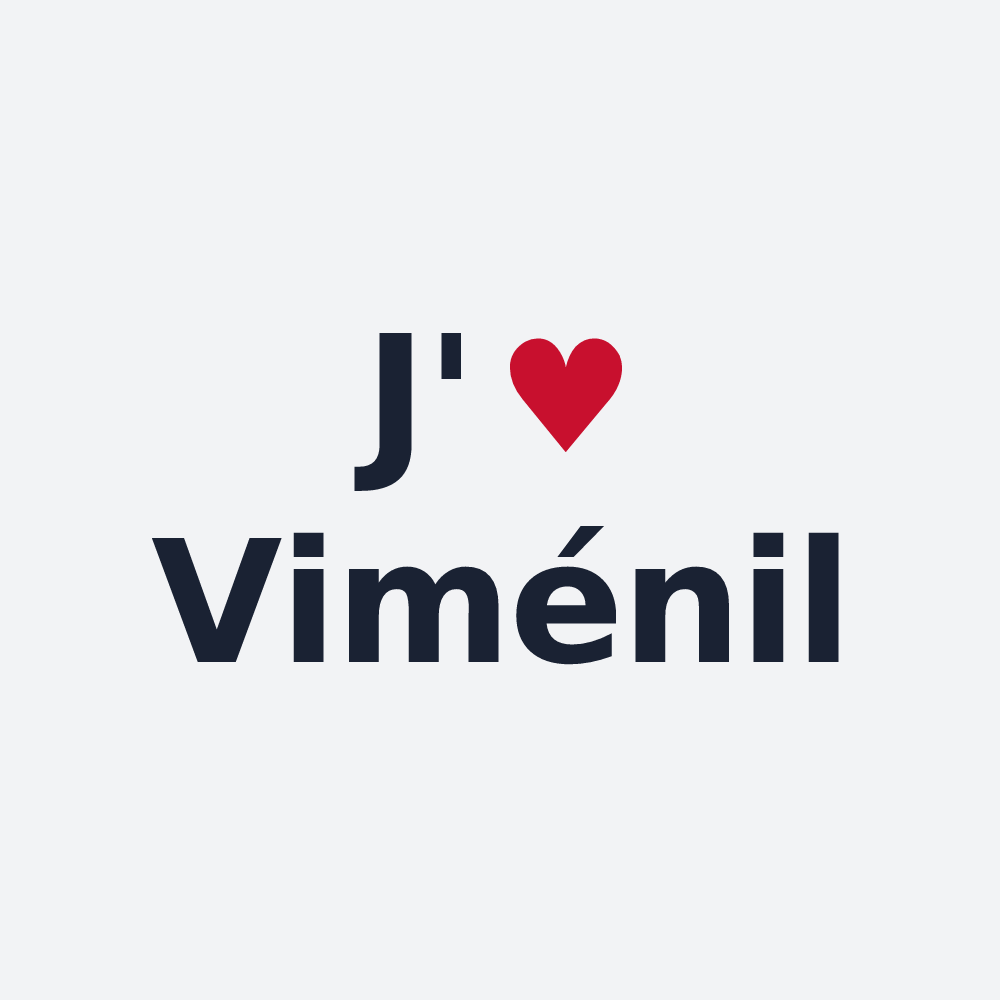 Poster personnalisé Viménil — design J'aime Viménil