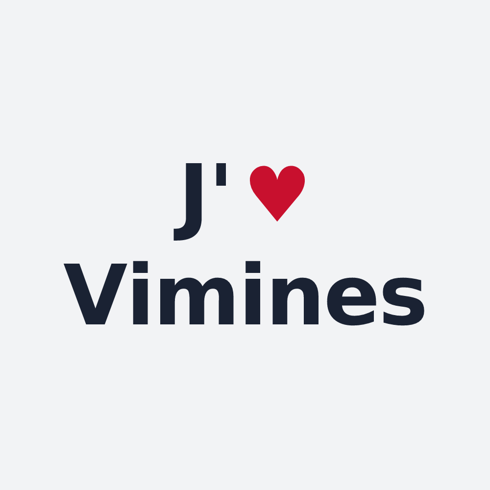Poster personnalisé Vimines — design J'aime Vimines