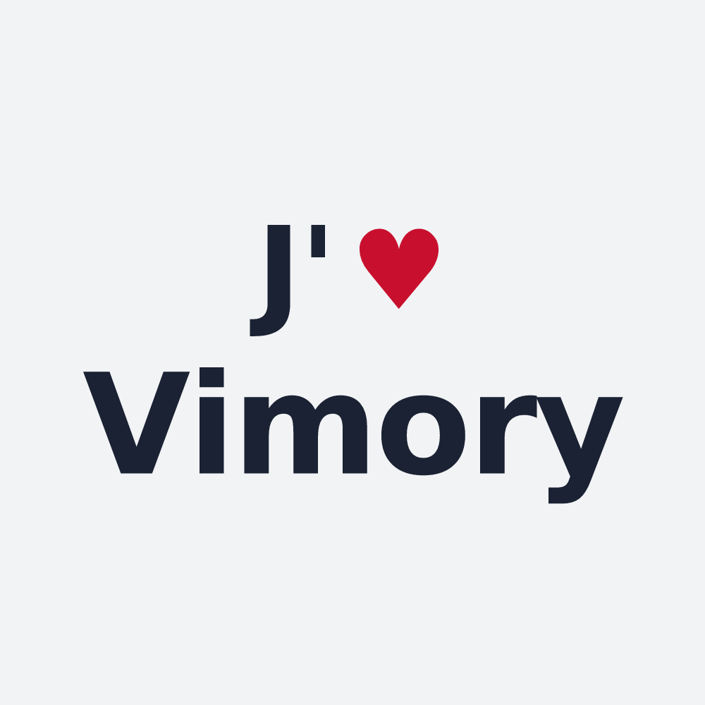 Poster personnalisé Vimory — design J'aime Vimory