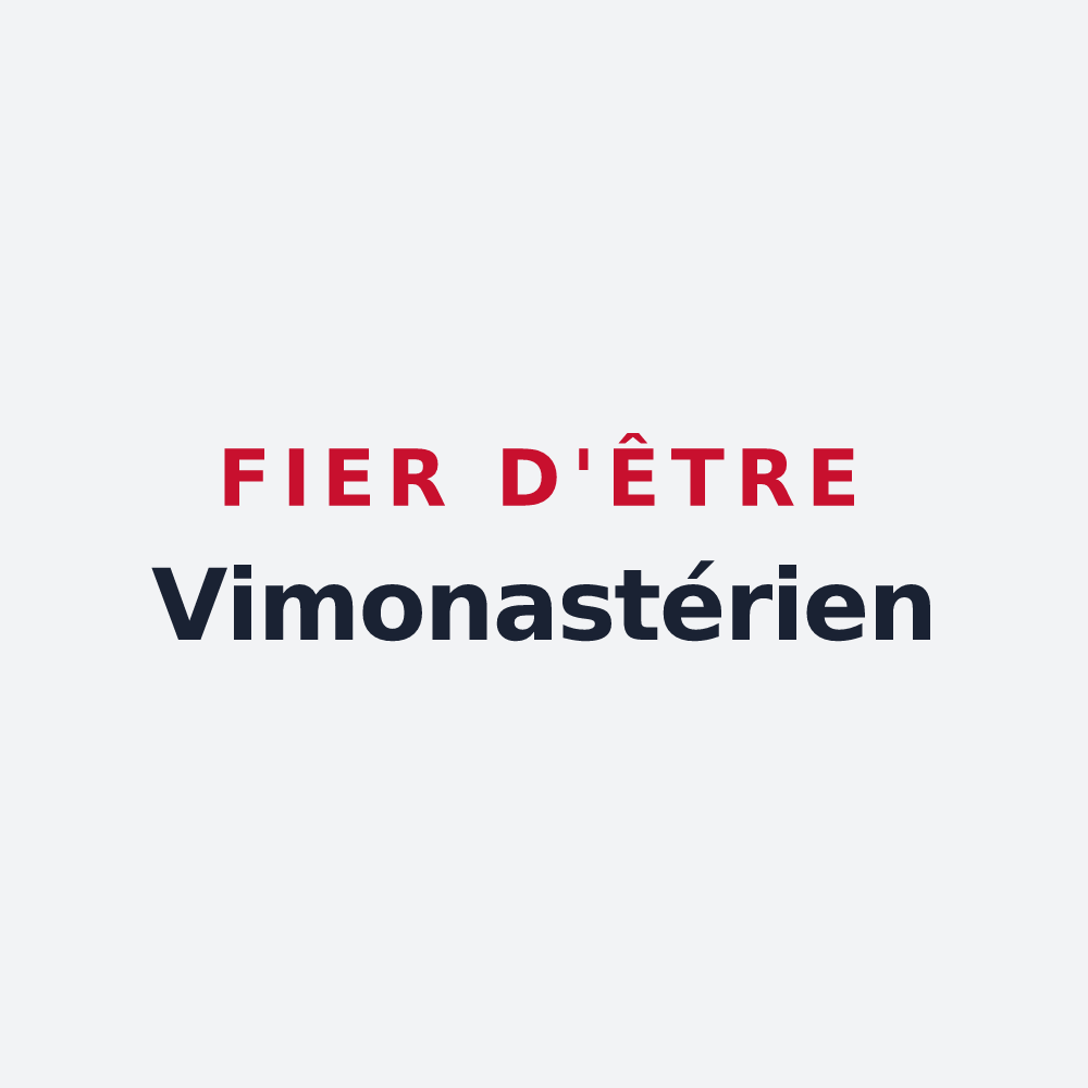 Poster « Fier d'être Vimonastérien » — design pour Vimoutiers