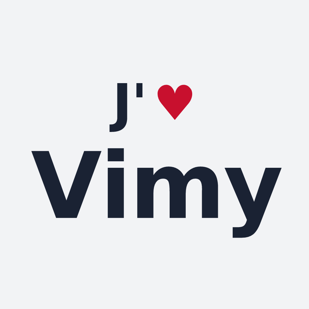 Poster personnalisé Vimy — design J'aime Vimy