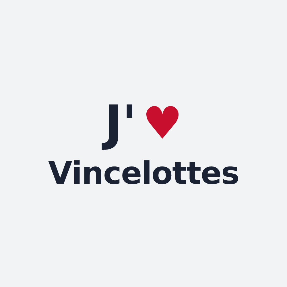 Poster personnalisé Vincelottes — design « J'aime Vincelottes » imprimé sur le poster