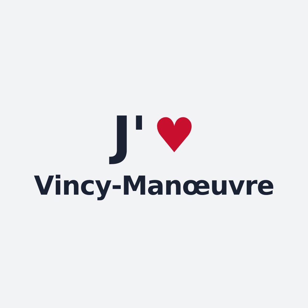 Poster personnalisé Vincy-Manœuvre — design J'aime Vincy-Manœuvre
