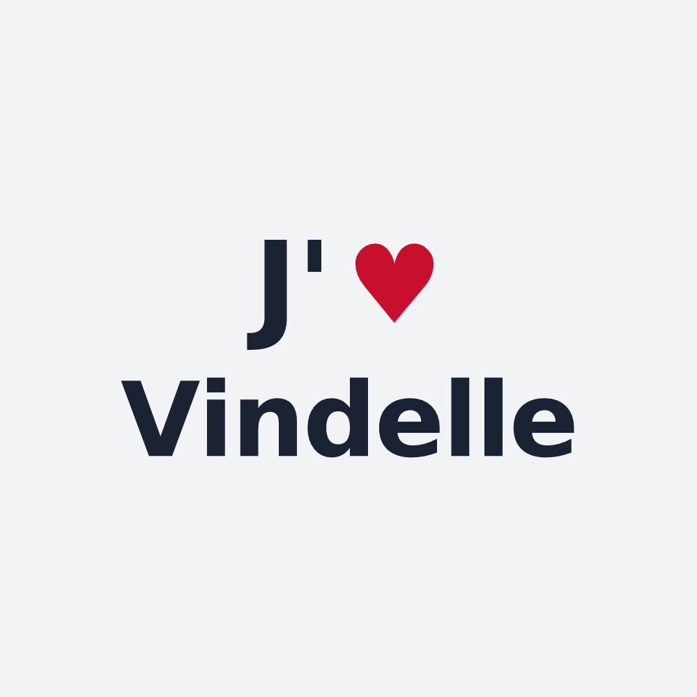 Poster personnalisé Vindelle — design J'aime Vindelle