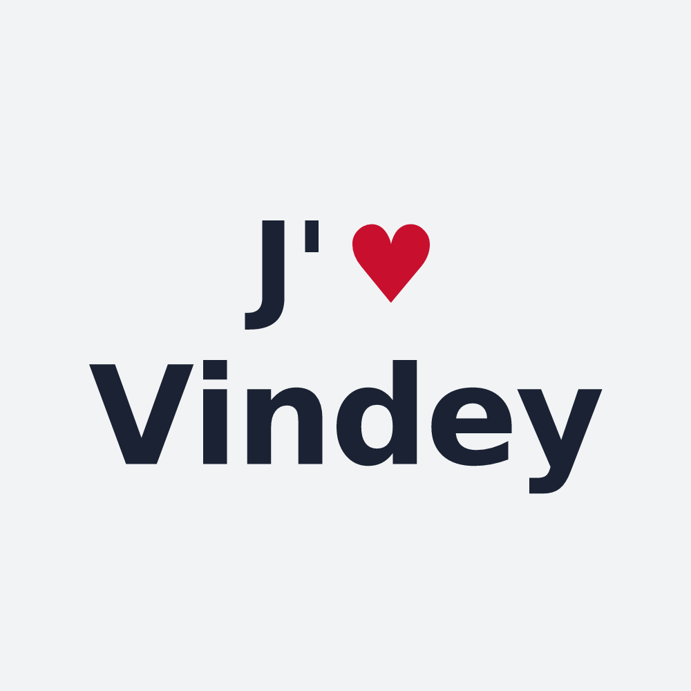 Poster personnalisé Vindey — design J'aime Vindey