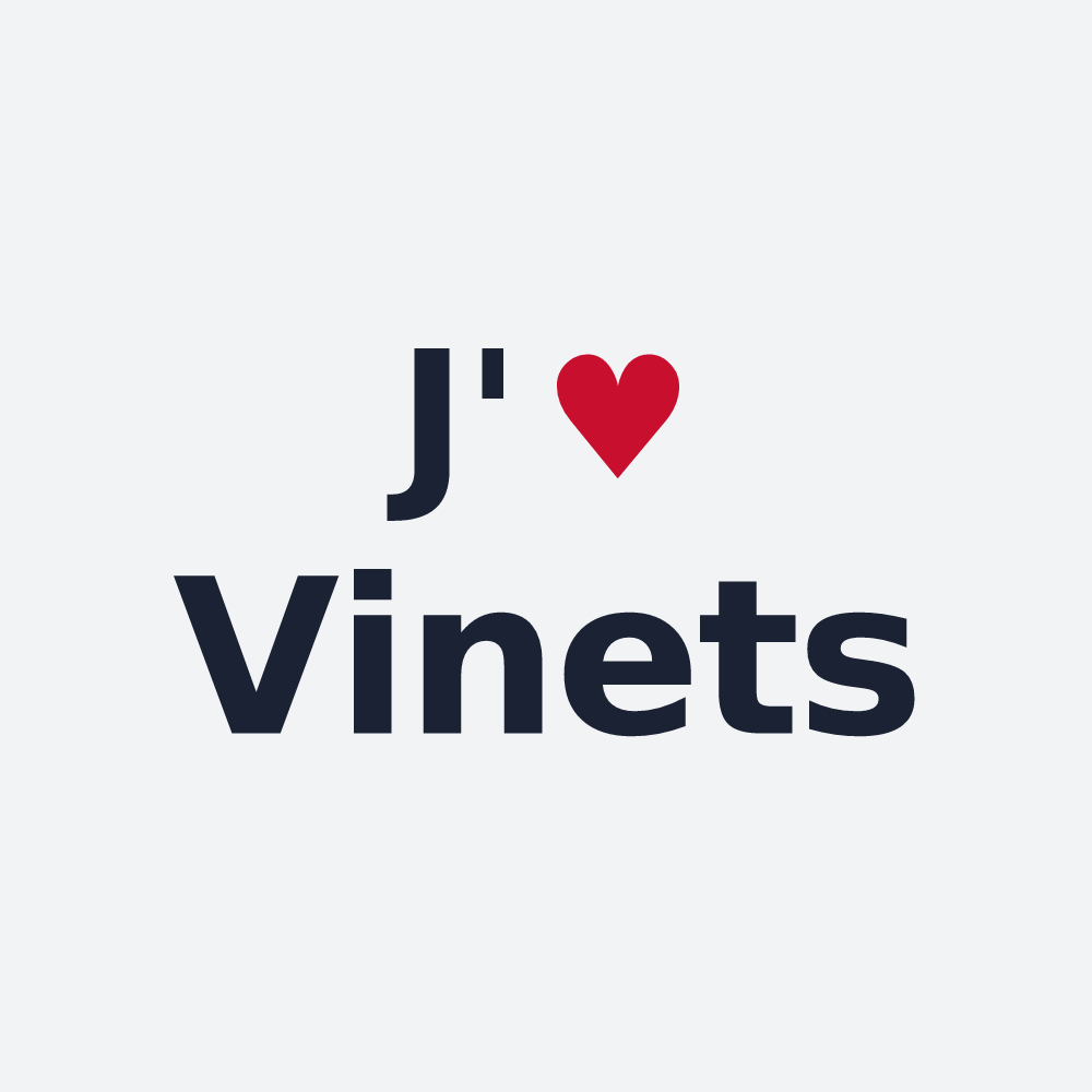Poster personnalisé Vinets — design J'aime Vinets