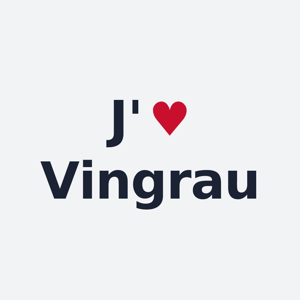 Poster personnalisé Vingrau — design J'aime Vingrau