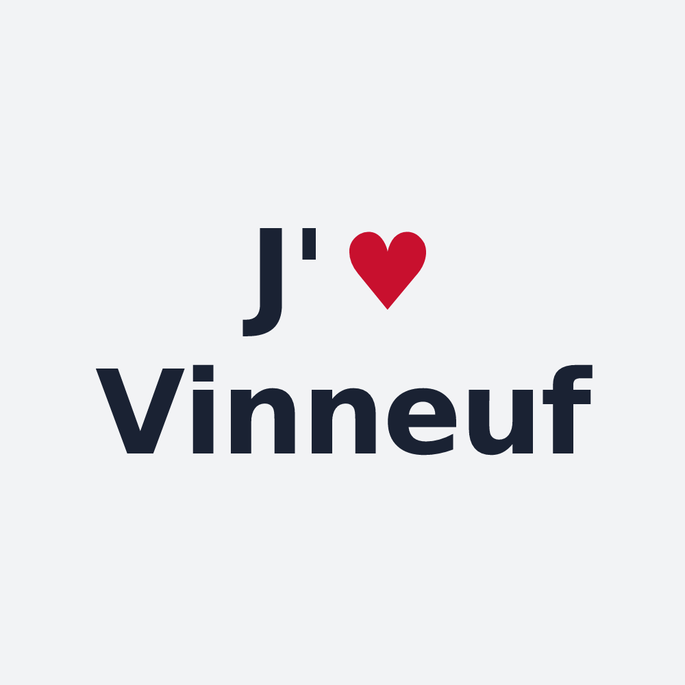 Poster personnalisé Vinneuf — design J'aime Vinneuf