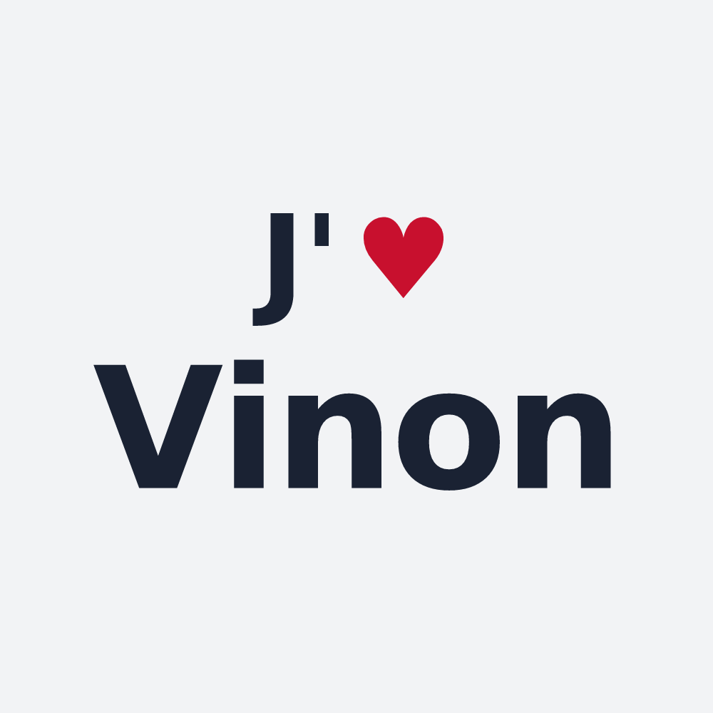Poster personnalisé Vinon — design J'aime Vinon