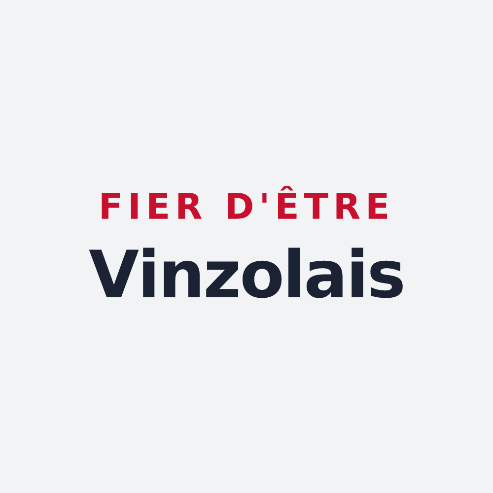 Poster « Fier d'être Vinzolais » — design pour Vinzier