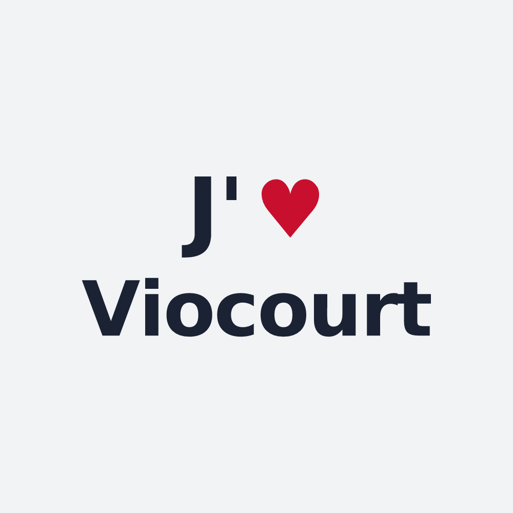Poster personnalisé Viocourt — design J'aime Viocourt
