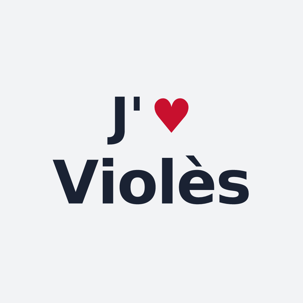 Poster personnalisé Violès — design J'aime Violès