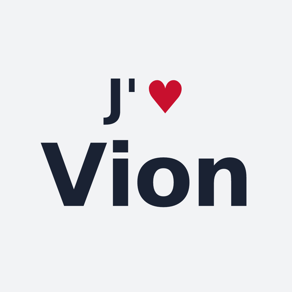 Poster personnalisé Vion — design J'aime Vion