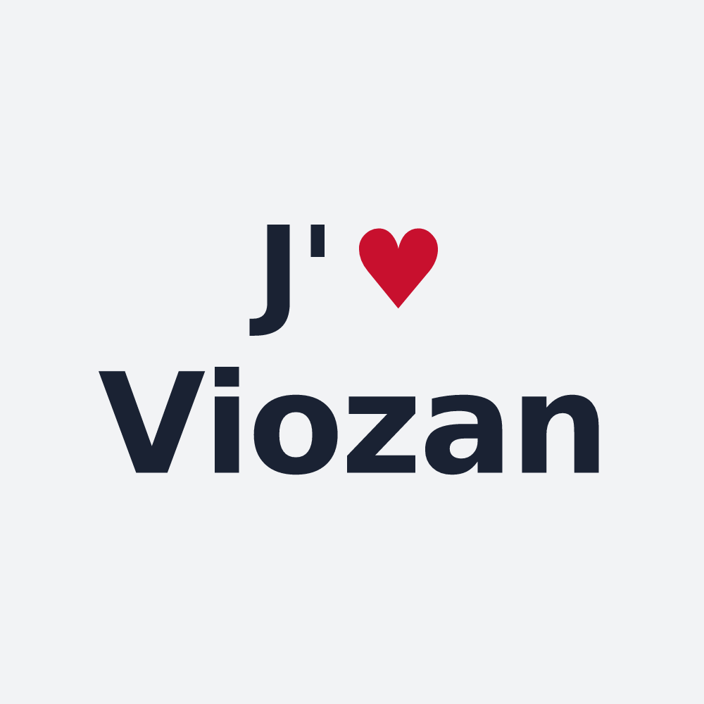 Poster personnalisé Viozan — design J'aime Viozan