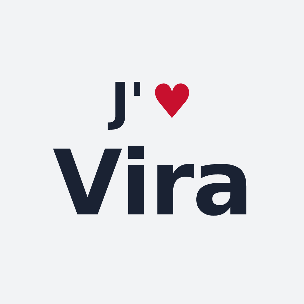 Poster personnalisé Vira — design « J'aime Vira » imprimé sur le poster
