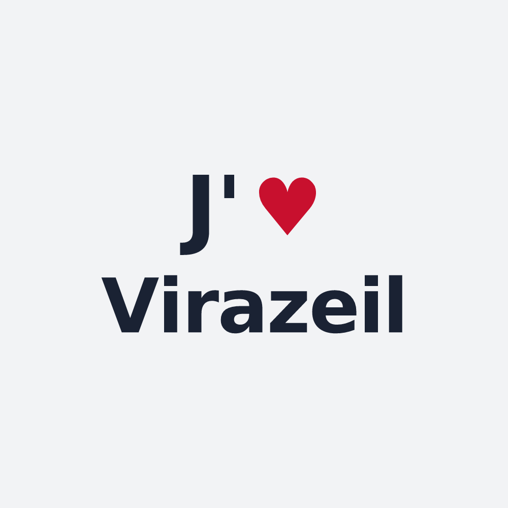 Poster personnalisé Virazeil — design « J'aime Virazeil » imprimé sur le poster