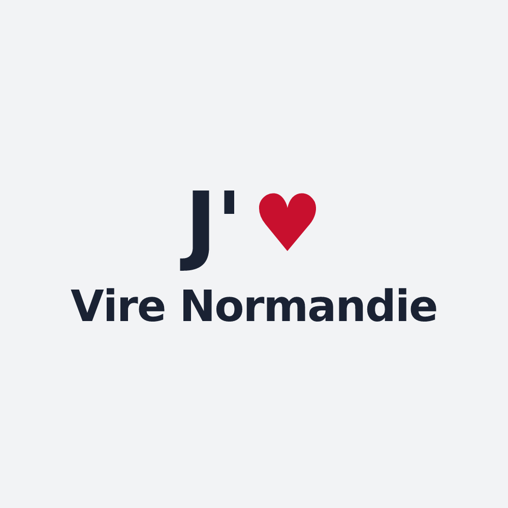 Poster personnalisé Vire Normandie — design J'aime Vire Normandie