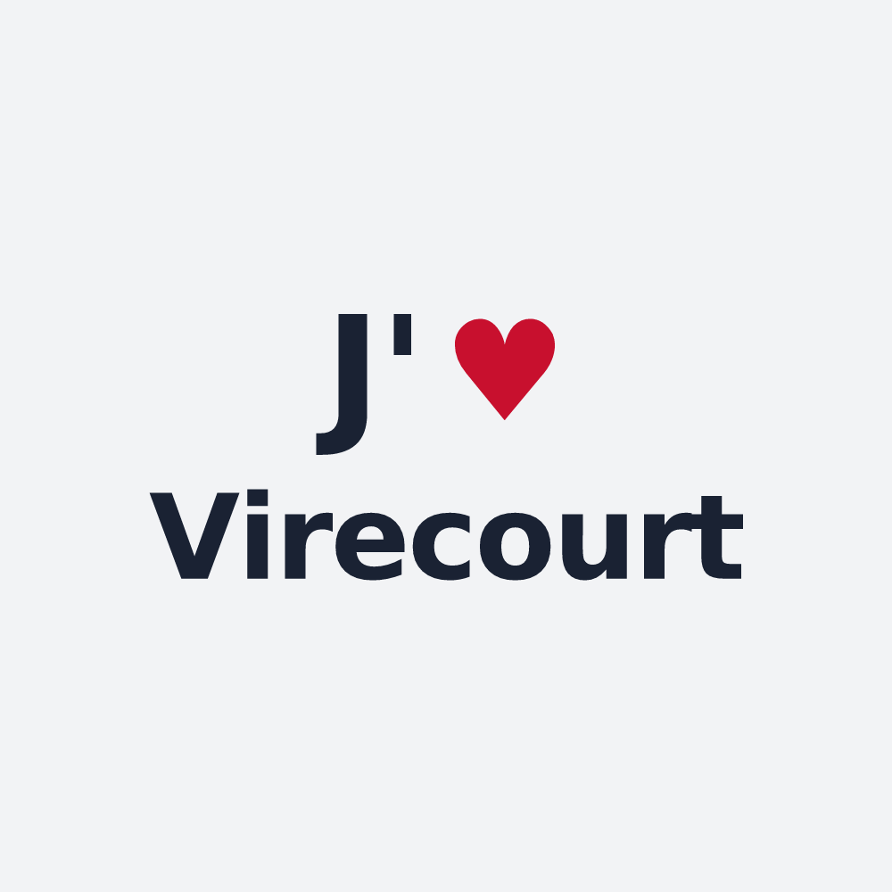 Poster personnalisé Virecourt — design J'aime Virecourt